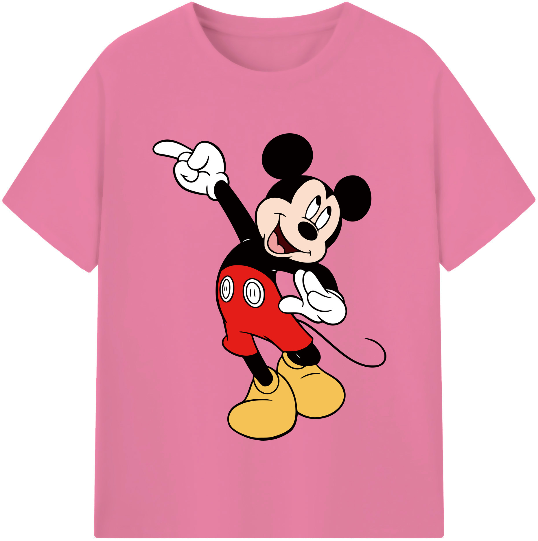（画像用） ミッキーマウス Mickey Mouse 綿100％半袖Tシャツ（フロントプリント）